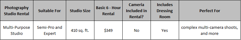 pittsburgh photography studio rental - multipurpose studio
